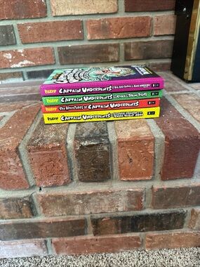 Lot Of 4 Captain Underpants Hardcover Epic Novels 1, 2, 7 and 11 Full Color